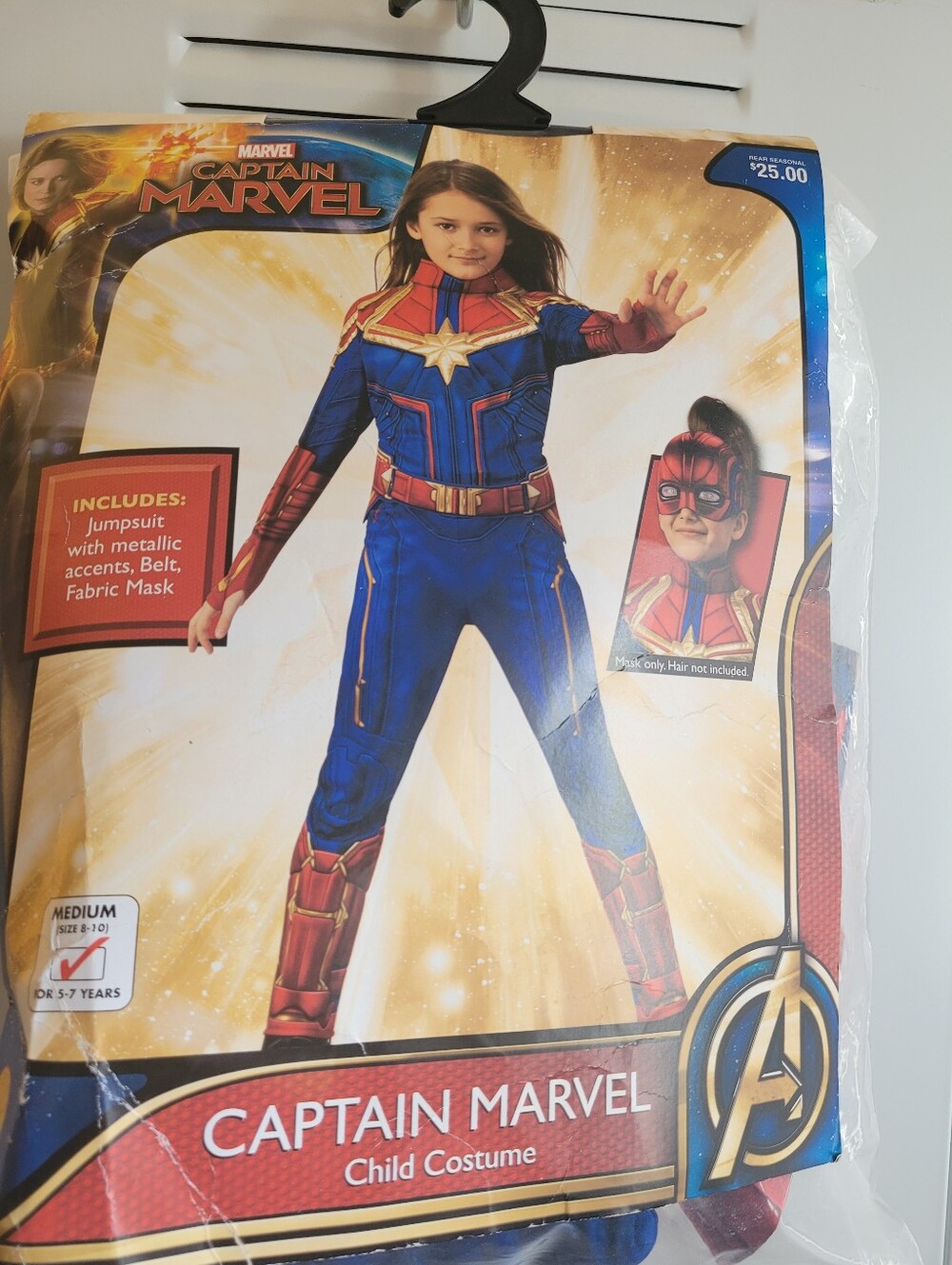 Captain Marvel Costume Size Medium